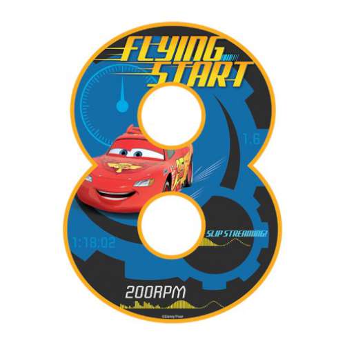 Lightning Mcqueen Number 8 Edible Icing Image - Click Image to Close
